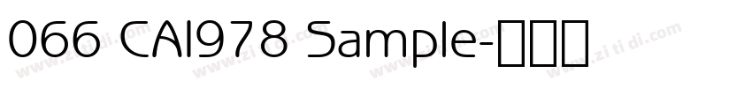 066 CAI978 Sample字体转换